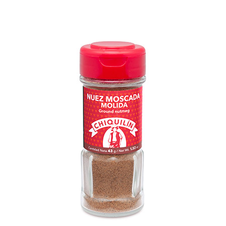 Ground nutmeg<br/>Glass jar 43g