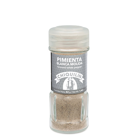 Ground White Pepper<br/>Glass jar 42g