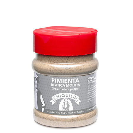 Bote PM<br/>Pimienta Blanca Molida 150g
