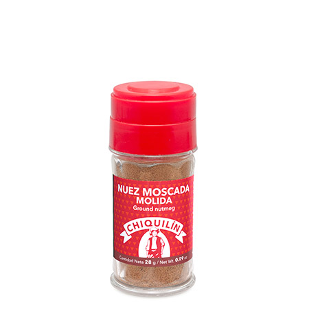 Ground nutmeg<br/>Plastic jar 28g