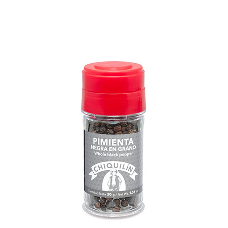 Tarro plástico<br/>Pimienta Negra en Grano 30g