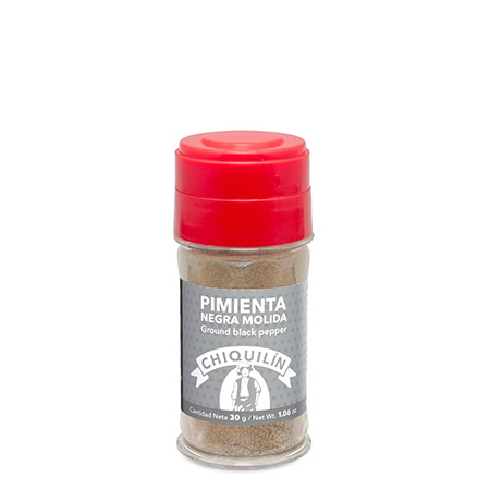 Tarro plástico<br/>Pimienta Negra Molida 30g