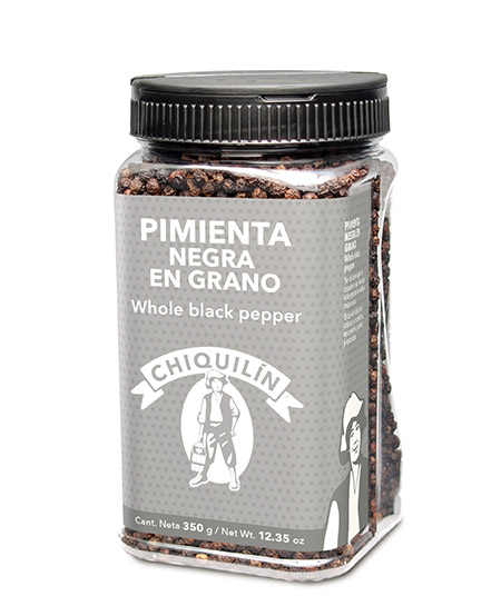 Whole Black Pepper<br/>Restaurant plastic bottle 350g