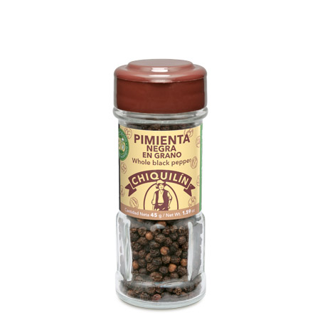 BIO Whole Black Pepper<br/>Glass jar 45g