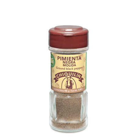 BIO Ground Black Pepper<br/>Glass jar 45g