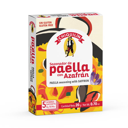 Sazonador de Paella con Azafran caja 5 sobres